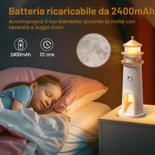 Carica l'immagine nel visualizzatore di Gallery, Luce di Proiezione Lunare, Lampada Faro con Telecomando, Luce Notturna Bambini, Romantica Lampada Proiettore, Decorazion