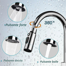 Carica l'immagine nel visualizzatore di Gallery, Aeratore Rubinetto Cucina, 360° Girevole Prolunga Rompigetto Rubinetto con 3 Modalità Aeratore Filtro Antispruzzo, 5 Tip