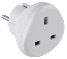 Carica l'immagine nel visualizzatore di Gallery, Electraline 70058 Adattatore da Viaggio Uk Verso Francia/Europa, Bianco