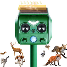 Carica l'immagine nel visualizzatore di Gallery, Dissuasore per Gatti a Ultrasuoni, Energia Solare, IP66, Impermeabile, con Frequenza Regolabile, per Allontanare Animali