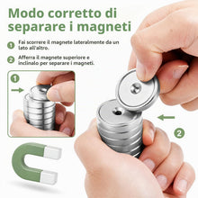 Carica l'immagine nel visualizzatore di Gallery, Romon Magneti con Foro 12 Pezzi, 20x5mm Calamite Potenti 10kg di Forza – Calamita Neodimio con Viti &amp; Scatola per Legno,