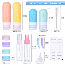 Carica l'immagine nel visualizzatore di Gallery, Revivoer Bottiglie da Viaggio in Silicone, 16 Pezzi, Kit da Contenitori, Flaconi Ricaricabili per Liquidi, Shampoo, Crema, Lozione, senza BPA (Rosa)