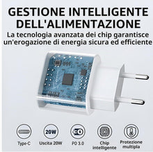 Carica l'immagine nel visualizzatore di Gallery, Caricabatterie 20W con Cavo Lightning 1m per iPhone