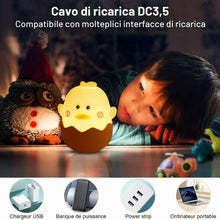 Carica l'immagine nel visualizzatore di Gallery, Luce Notturna per Bambini in Silicone, Luce Notturna Ricaricabile Tramite USB, Luce Notturna per Bambini con Funzione To