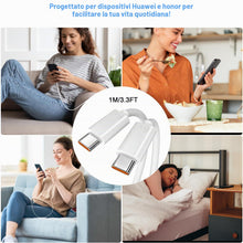 Carica l'immagine nel visualizzatore di Gallery, Cavo USB Type-C 1M 100W Cavo USB C per Super-Charge per HONOR 400 200 Pro