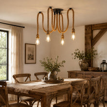 Carica l'immagine nel visualizzatore di Gallery, Lampadario Industriale Lampada a Sospensione, Lampada a Sospensione a 4 Corde per Sala da Pranzo, Sala, Ristorante, Bar,