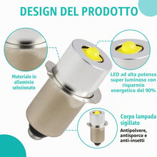 Carica l'immagine nel visualizzatore di Gallery, Lampadina LED di Ricambio 3V P13.5S 3W per Torcia Maglite 2D, Lampada Torcia LED 3V, Lampadina Sostitutiva Alta Luminosi