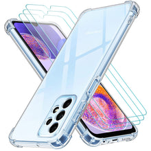 Carica l'immagine nel visualizzatore di Gallery, iVoler Cover per Samsung Galaxy A23 5G, Antiurto Custodia con Paraurti in TPU Morbido e 3 Pezzi Pellicola Vetro Temperat