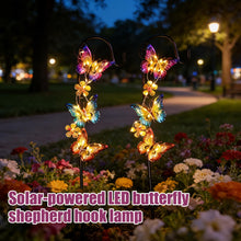 Carica l'immagine nel visualizzatore di Gallery, BORDEAG Lampada solare per esterni, giardino, 2 pezzi, lampade da giardino solari con farfalle impermeabili IP44, lampad