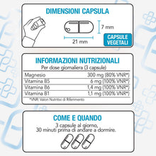 Carica l'immagine nel visualizzatore di Gallery, Magnesio Bisglicinato Puro Con Vitamina B1 B5 B6 PiùLife, 180 Capsule
