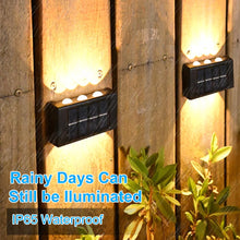 Carica l'immagine nel visualizzatore di Gallery, Flintronic 4 Pezzi Lampada da Parete Solare, Lampade Solari Regolabili con 6 LED a Lampada Calda, Luci Solari da Esterno
