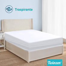 Carica l'immagine nel visualizzatore di Gallery, Twinzen - Coprimaterasso Impermeabile 60x120 cm - Protezione Impermeabile e Traspirante - Coprimaterasso Lettino 60x120