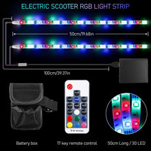 Carica l'immagine nel visualizzatore di Gallery, Strisce luminose RGB per monopattino elettrico Xiaomi-m365 con telecomando, impermeabili per skateboard, monopattino, fe