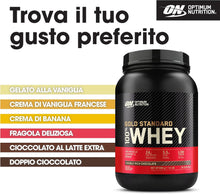Carica l'immagine nel visualizzatore di Gallery, Optimum Nutrition Gold Standard 100% Whey Proteine in polvere per lo Sviluppo e il Recupero Muscolare con Glutammina e Aminoacidi BCAA Naturali, Gusto Doppio Cioccolato, 29 Dosi, 899 g