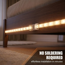 Carica l'immagine nel visualizzatore di Gallery, 12 Pezzi Connettori per Strisce, 2 Pin 8mm Connettore Angolare a LED COB Senza Saldatura 8 Pezzi Forma a L e 4 Pezzi Con