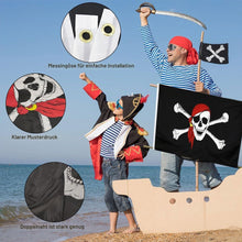 Carica l'immagine nel visualizzatore di Gallery, Bandiera Pirati 90x60cm,Bandiera Pirata Grande,Decorazioni di Halloween