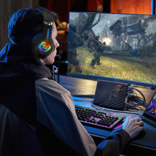 Carica l&#39;immagine nel visualizzatore di Gallery, Ozeino Cuffie Gaming per Ps4 Ps5 PC Xboxone, Cuffie con Microfono Cancellazione del Rumore, 3D Surround Sound, Cuffie Comfort con LED RGB