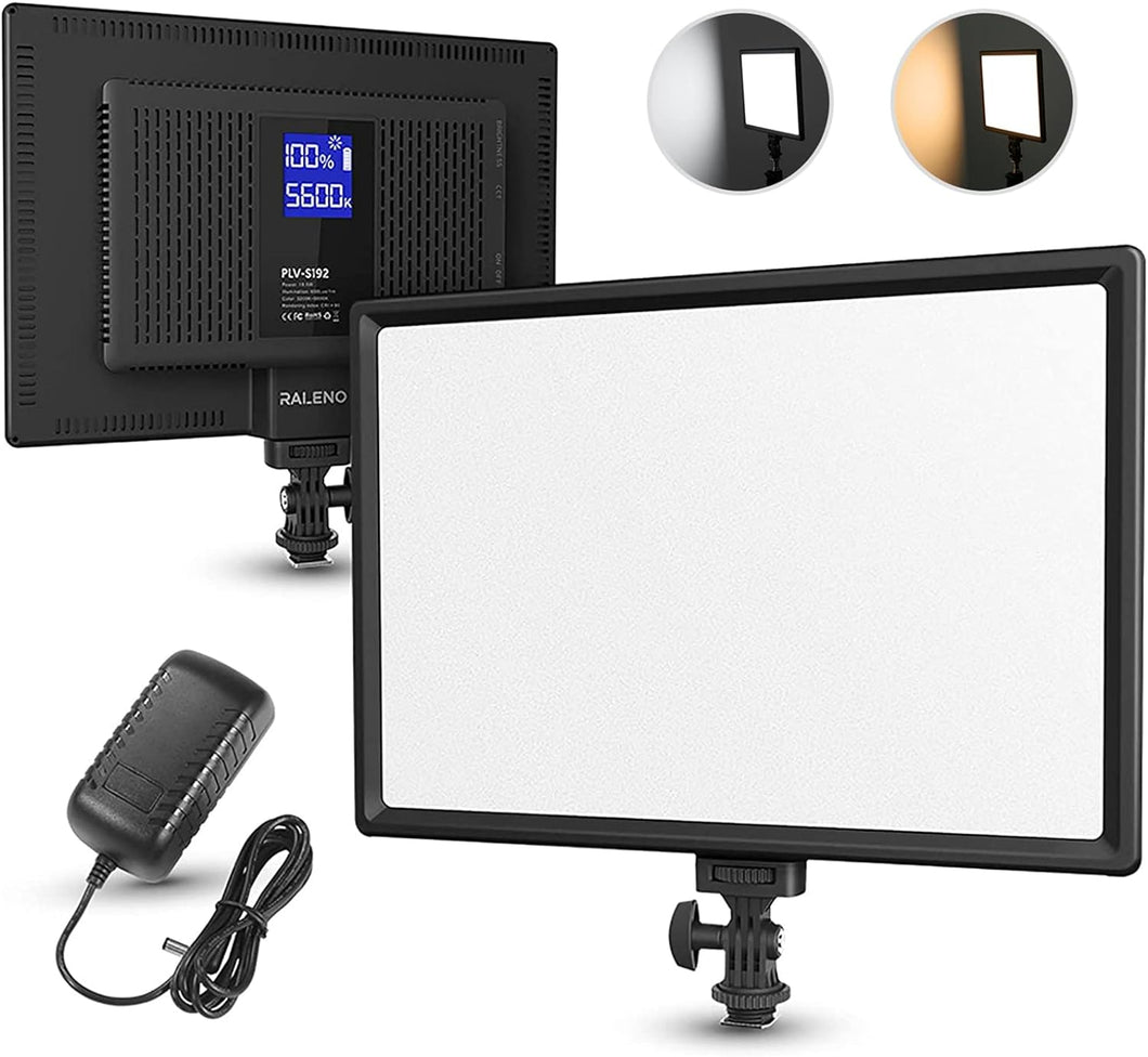 Neewer RALENO Luce 192 LED Ultra Sottile con LCD Display, Batteria a Litio...