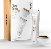 Carica l'immagine nel visualizzatore di Gallery, Rifinitore per peli del corpo e inguine MANSCAPED® The Lawn Mower® 5.0 ULTRA – Rifinitore a doppia testa SkinSafe® e lame a lamina, impermeabile, ricaricabile tramite USB-C con custodia da viaggio
