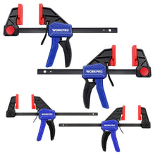 Carica l'immagine nel visualizzatore di Gallery, WORKPRO Set di Morsettottotti da Falegname a 4 Pezzi 120mm/150mm