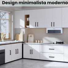 Carica l'immagine nel visualizzatore di Gallery, Vortix 15 maniglie per mobili in acciaio inox nero opaco, distanza tra i fori di 160 mm, design moderno, per mobili da c