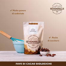 Carica l'immagine nel visualizzatore di Gallery, Sevenhills Wholefoods Fave di cacao crude biologiche 500g per la preparazione di dolci, dessert, cioccolate calde, macinate in polvere