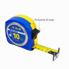 Carica l'immagine nel visualizzatore di Gallery, S&amp;R Metro a Nastro 10M x 25mm. Flessometro Professionale, Compatto e Resistente.