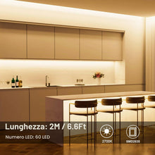 Carica l'immagine nel visualizzatore di Gallery, DBFAIRY Striscia LED a batteria, 2 m, 60 LED, con timer a distanza, impermeabile, per camera da letto, armadio, casa, fe