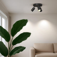 Carica l'immagine nel visualizzatore di Gallery, Calex Faretto da Soffitto LED, 3 Luci, Rotondo, GU10, Nero e Oro