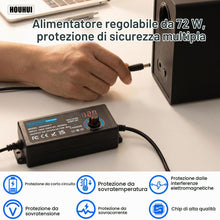Carica l'immagine nel visualizzatore di Gallery, Alimentatore Universale, 3-24V Caricabatterie Universale, 3A, 72W Adattatore di Alimentazione Regolabile 100 V-240 V AC 