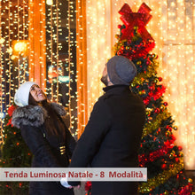 Carica l'immagine nel visualizzatore di Gallery, Zorela 600 LED 6Mx3M Tenda Luminosa Natale Esterno Interno Prolungabile Luci di Natale IP44 Impermeabile con 8 Modalità Tenda Luci Esterno per Natale, Giardino e Matrimonio