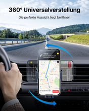 Carica l'immagine nel visualizzatore di Gallery, Supporto per cellulare Andobil per auto, staffa di ventilazione aggiornata con 2 clip di ventilazione, supporto universale per smartphone per veicoli con rotazione a 360° per iPhone 11 11 Pro Samsung Galaxy Note10 Huawei LG ecc., nero opaco