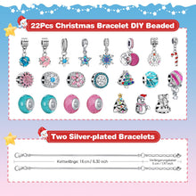 Carica l'immagine nel visualizzatore di Gallery, WEVOL Calendario Avvento 2024 Bambina Natale Ragazze Calendario dell Avvento Kinder Fai da Te Gioielli Artigianato Regali Braccialetti con Ciondoli Regalo di Natale Ragazze 5 6 7 8 9 10 11 12 13 Anni