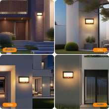 Carica l'immagine nel visualizzatore di Gallery, Gerbala Luci Solari Esterno, IP65 Impermeabile Moderno Lampade Esterno, 6000K Luci da Esterno Parete con Sensore di Movi