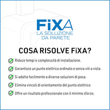 Carica l'immagine nel visualizzatore di Gallery, Electraline 60477 contenitore da superficie con presa bivalente e interruttore/deviatore FIXA 10A, bianco, IP40, compati