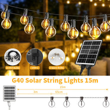 Carica l'immagine nel visualizzatore di Gallery, Hoteril Catena Luminosa Esterno Solare 15M Luci Da Esterno Giardino G40