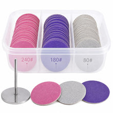 Carica l'immagine nel visualizzatore di Gallery, WeddHuis 60 pcs Strumento per pedicure Carta vetrata,Grinder Carta Vetrata Disco Abrasivo Strumento per Pedicure Dischi 