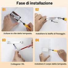 Carica l'immagine nel visualizzatore di Gallery, 2 Pezzi Applique da Parete Interno LED 12W 6000K, Bianco Freddo