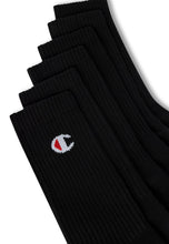 Carica l'immagine nel visualizzatore di Gallery, Champion Core 6PP Crew Calzini Sportivi, Unisex - Adulto, Nero, 39-42 EU