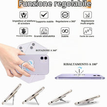 Carica l'immagine nel visualizzatore di Gallery, Cellulare Anello,4 pezzi Supporto trasparente dell'anello del telefono cellulare,Supporto rotante a 360 gradi per la suo