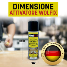 Carica l'immagine nel visualizzatore di Gallery, Wolfix Attivatore Spray per Colla Cianoacrilica - 200mlx2 – Super Adesivo Istantaneo, Attivatore per Cianoacrilato Spray