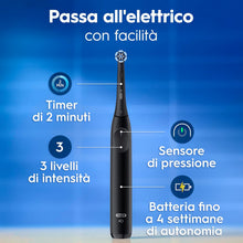 Carica l'immagine nel visualizzatore di Gallery, Oral-B iO 2 Spazzolino Elettrico, con 1 Testina di Ricambio, Nero