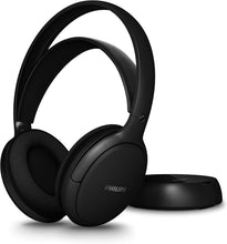 Carica l'immagine nel visualizzatore di Gallery, PHILIPS AUDIO SHC5200M2 Cuffie HiFi Wireless Sovrauricolari (32-mm-Driver, Trasmissione FM Wireless, Fascetta con Regolazione Automatica, Design Leggero, Ricaricabile) Nero