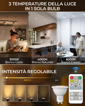 Carica l'immagine nel visualizzatore di Gallery, Lampadine a LED GU10 con Telecomando, 4W GU10 LED Dimmerabile