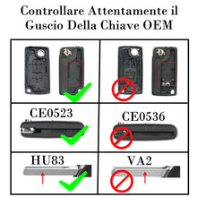 Carica l'immagine nel visualizzatore di Gallery, SUPALAND 2 Pezzi 2 Tasti Auto Guscio Chiave Telecomando Con Lama Per Peugeot 207 307 308 407 408 3008 5008 Citroen C2 C3