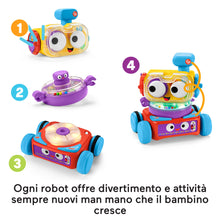Carica l&#39;immagine nel visualizzatore di Gallery, Fisher-Price - Tino Robottino 4-in-1, Bambini Giocatolo Educativo con Tecnologia Smart Stages con Oltre 120 Suoni, Edizione Italiana, Giocattolo per Bambini 6+ Mesi HDJ16