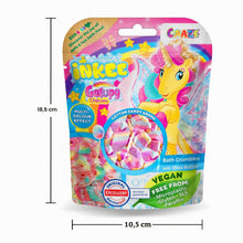 Carica l'immagine nel visualizzatore di Gallery, INKEE Bath Crumble Galupy Unicorn, Pompe da Bagno Sbriciolate per Bambini con Aroma di Cotone di Zucchero e 4 Colori, Bo