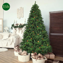 Carica l'immagine nel visualizzatore di Gallery, COSTWAY Albero di Natale 210/225/240 cm, Albero di Natale con 460/540/600 Luci a LED Bianco Caldo, 925/1125/1335 Rami e Pigne, Decorazione Natalizia per Casa e Negozio (225cm)