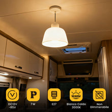 Carica l'immagine nel visualizzatore di Gallery, Lampadina LED 7W E27 12V-85V a Bassa Tensione, Bianco Caldo 3000K, Equivalente 60W Base E27 Edison, Ideale per Sistemi S