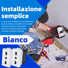 Carica l'immagine nel visualizzatore di Gallery, VOLTIX 2 PEZZI Presa Bipasso Bivalente 2P+T 10/16A Prese Elettriche da Muro Compatibile con Bticino Matix (2)